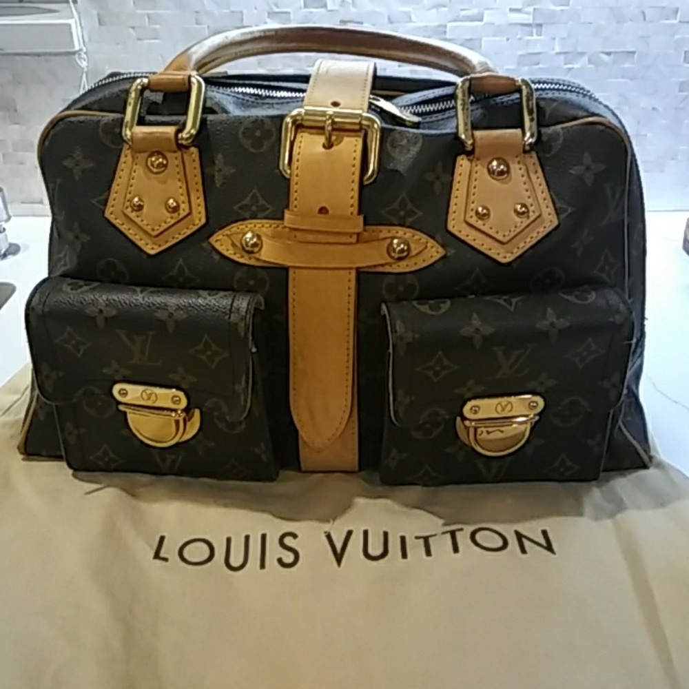 AUTHENTIC LOUIS VUITTON MONOGRAM MANHATTAN HANDBAG